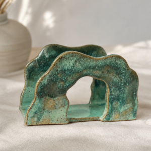 Porta servilletas escultórico – Verde Celadón