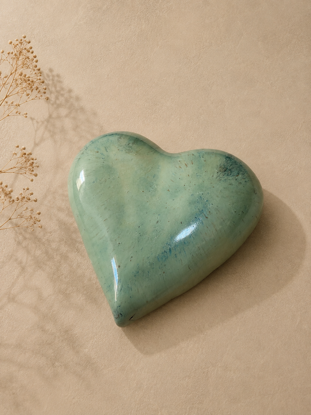 corazon verde menta