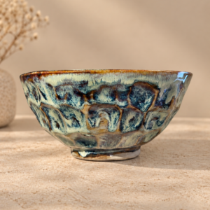 Bowl escultórico de cerámica – Tierra Azul