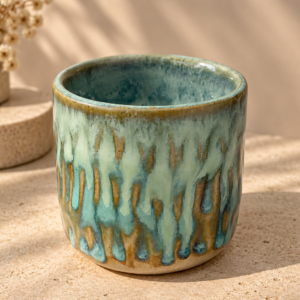 Vaso escultórico de cerámico - Aqua