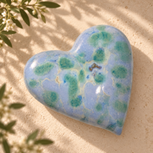 Corazón escultórico de cerámica – Aura
