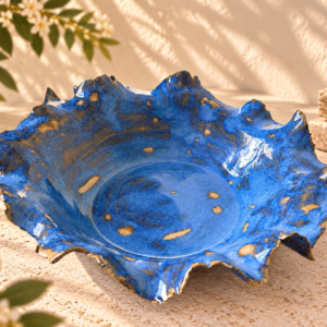 Centro de Mesa Orgánico – Azul Cobalto